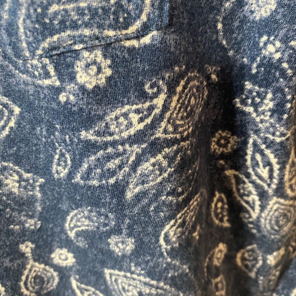 Ladies Lauren Ralph Lauren Black Label
M Capri Pajamas Set 
Blue Paisley Print - Picture 4 of 5